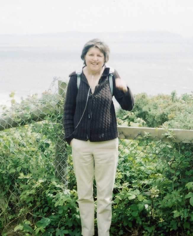 Kathy at Highcliffe Castle with Ambulatory Oxygen